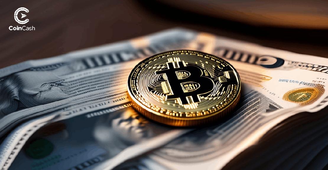 Bitcoin érme nyomtatott újságokon
